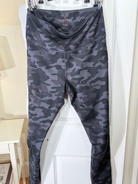Danskin Black and Charcoal Camouflage High-Waist Leggings